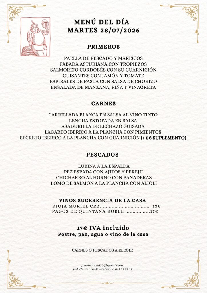 Menu a4 88