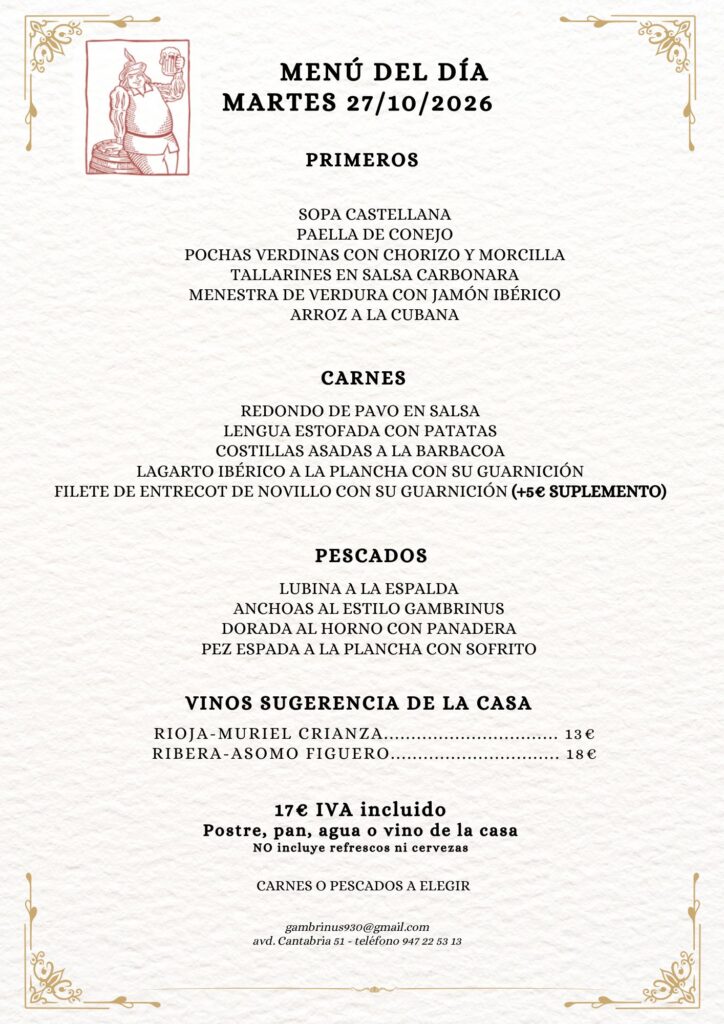 Menu martes 27